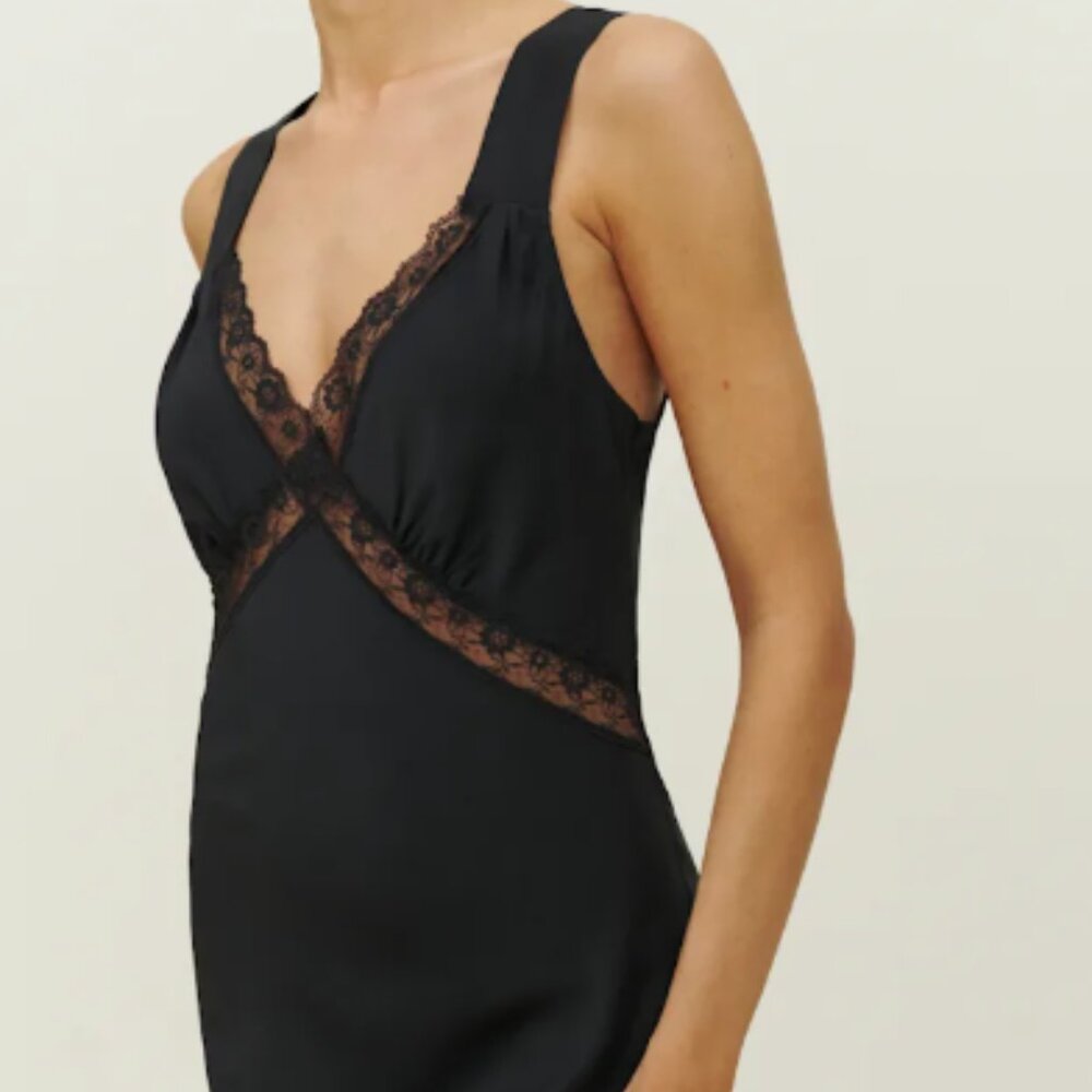 Reformation Provence Silk Dress Long - XL